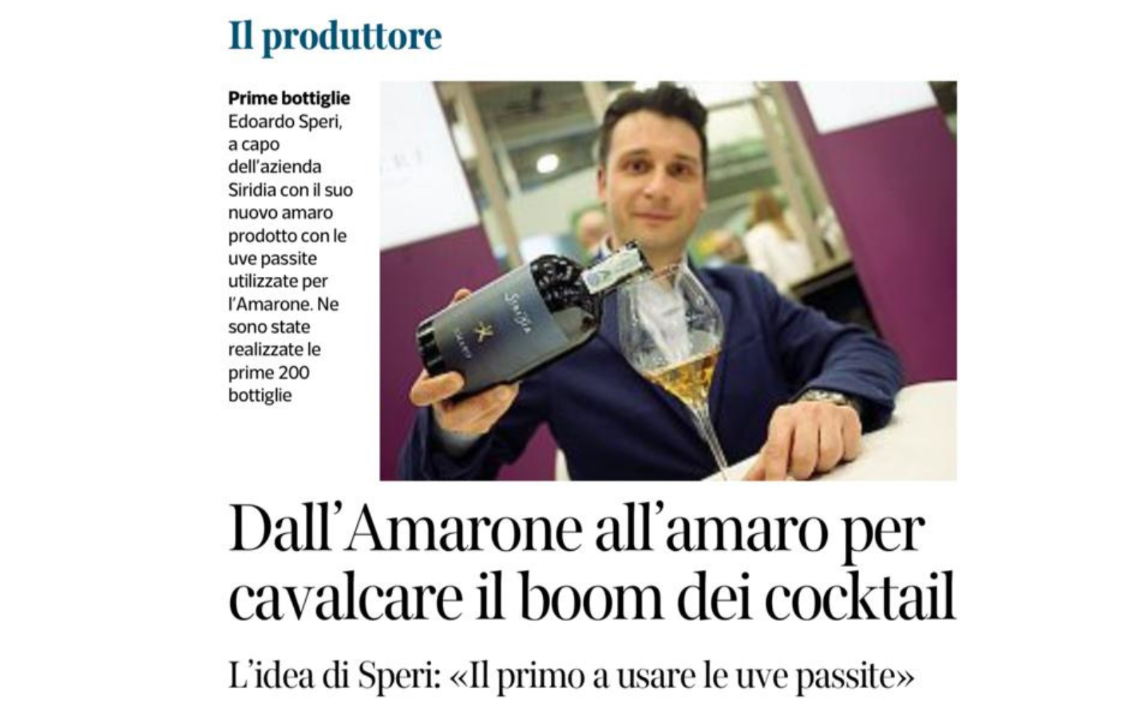 Nasce un Amaro diverso: le uve passite di Amarone raccontano un nuovo volto della Valpolicella